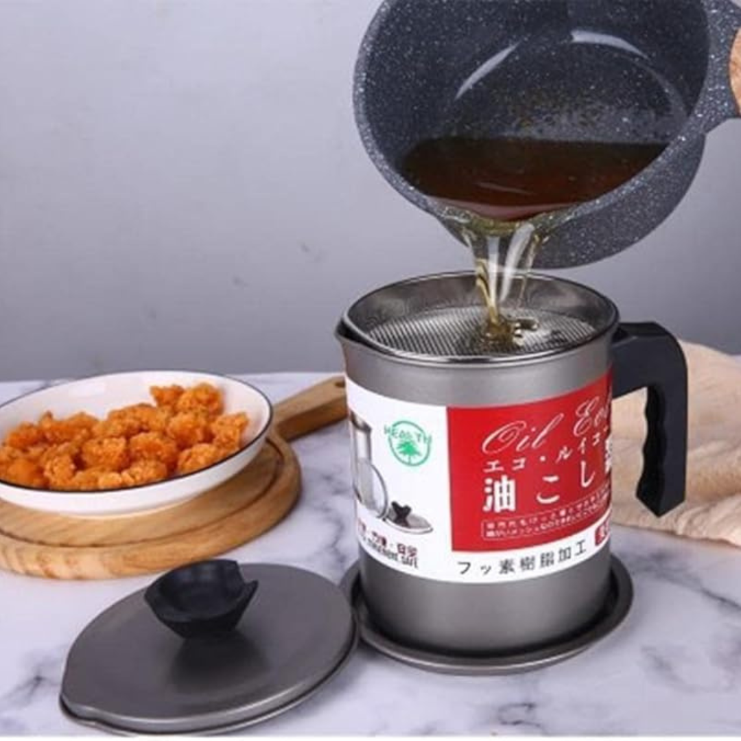 Stainless Steel Oil Filter Pot Frying Storage